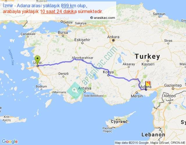 izmir adana haritasÄ± ile ilgili gÃ¶rsel sonucu