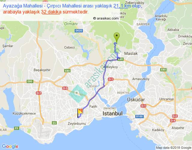 Стамбул район бебек карта