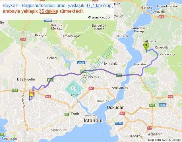 Район бейкоз в стамбуле на карте