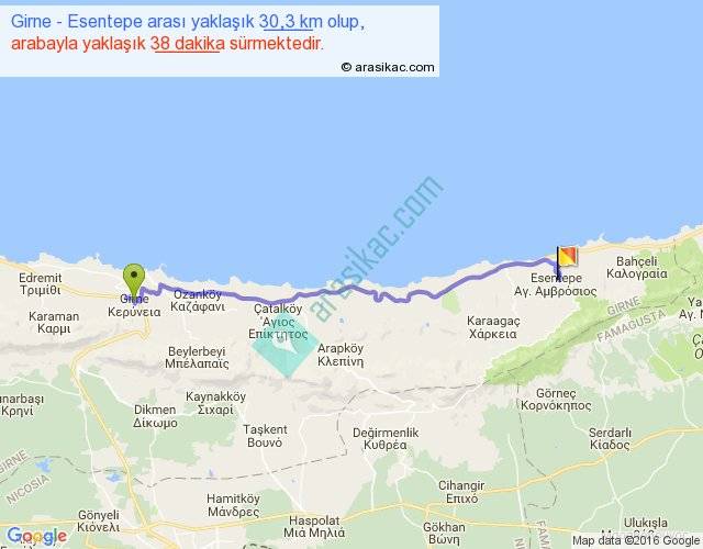 Карта алсанджак северный кипр